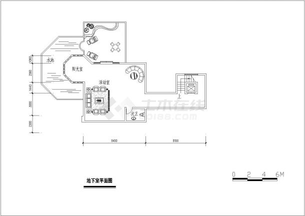 某三层框混结构现代风格别墅设计cad建筑方案图（含3栋设计）-图一