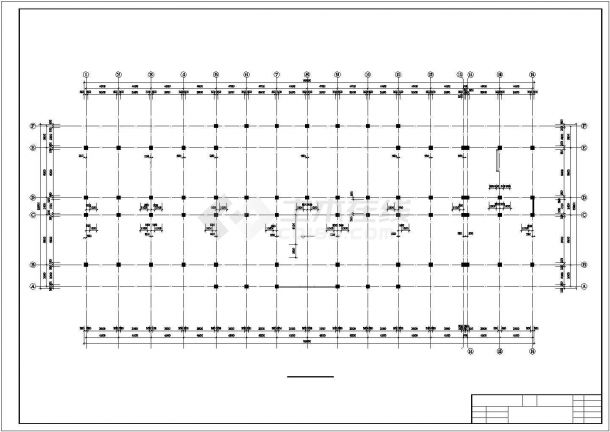 昆明市第四中学5880平米5层框架结构教学楼建筑结构设计CAD图纸-图一
