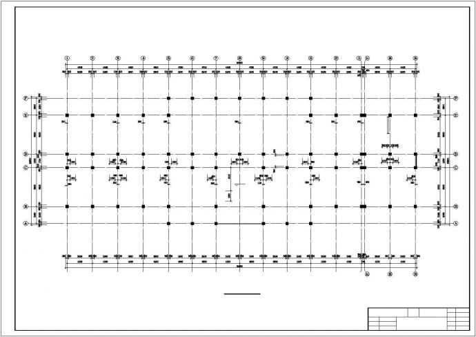 昆明市第四中学5880平米5层框架结构教学楼建筑结构设计CAD图纸_图1