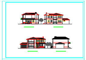 现代风格住宅建筑cad设计施工图纸-图二