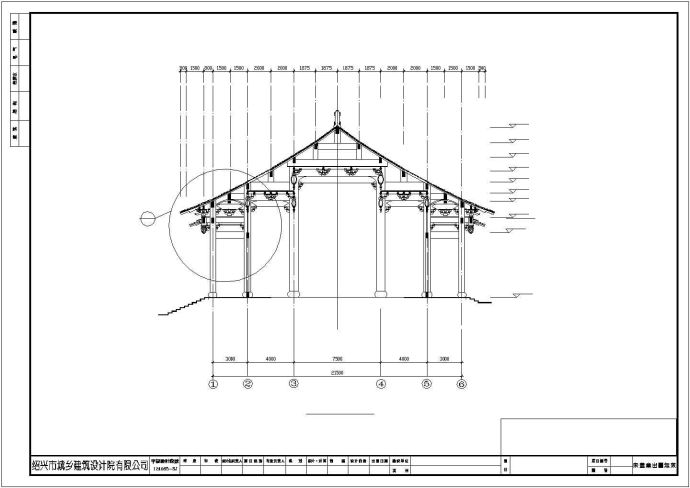 某景区古庙山门建筑完整设计施工CAD图纸_图1