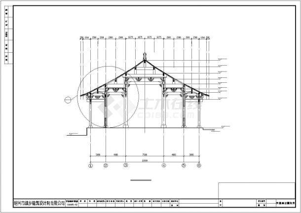 某景区古庙山门建筑完整设计施工CAD图纸-图二