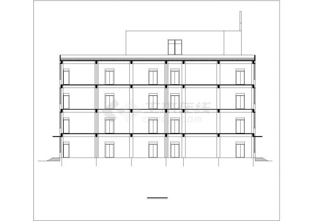 沈阳市机电技术学院7560平米5层框架结构教学楼建筑结构设计CAD图纸-图一