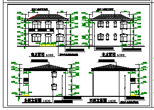 农村二层住宅建筑设计CAD全套图-图一
