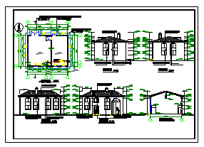 农村二层住宅建筑设计CAD全套图-图二