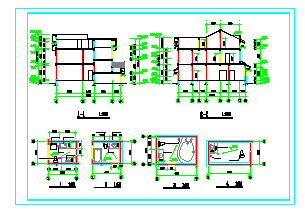 二层中西独院别墅建筑设计施工图-图一