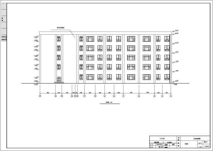 九江市第七中学5000平米5层框架结构教学楼建筑结构设计CAD图纸_图1
