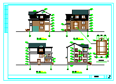 三层简单实用的新型农村住宅建筑设计施工图-图二