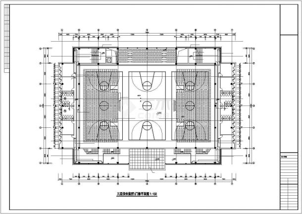 大型体育馆建造CAD规划图-图一