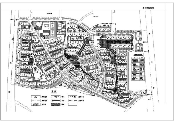 153763平米小区规划设计施工CAD图-图一