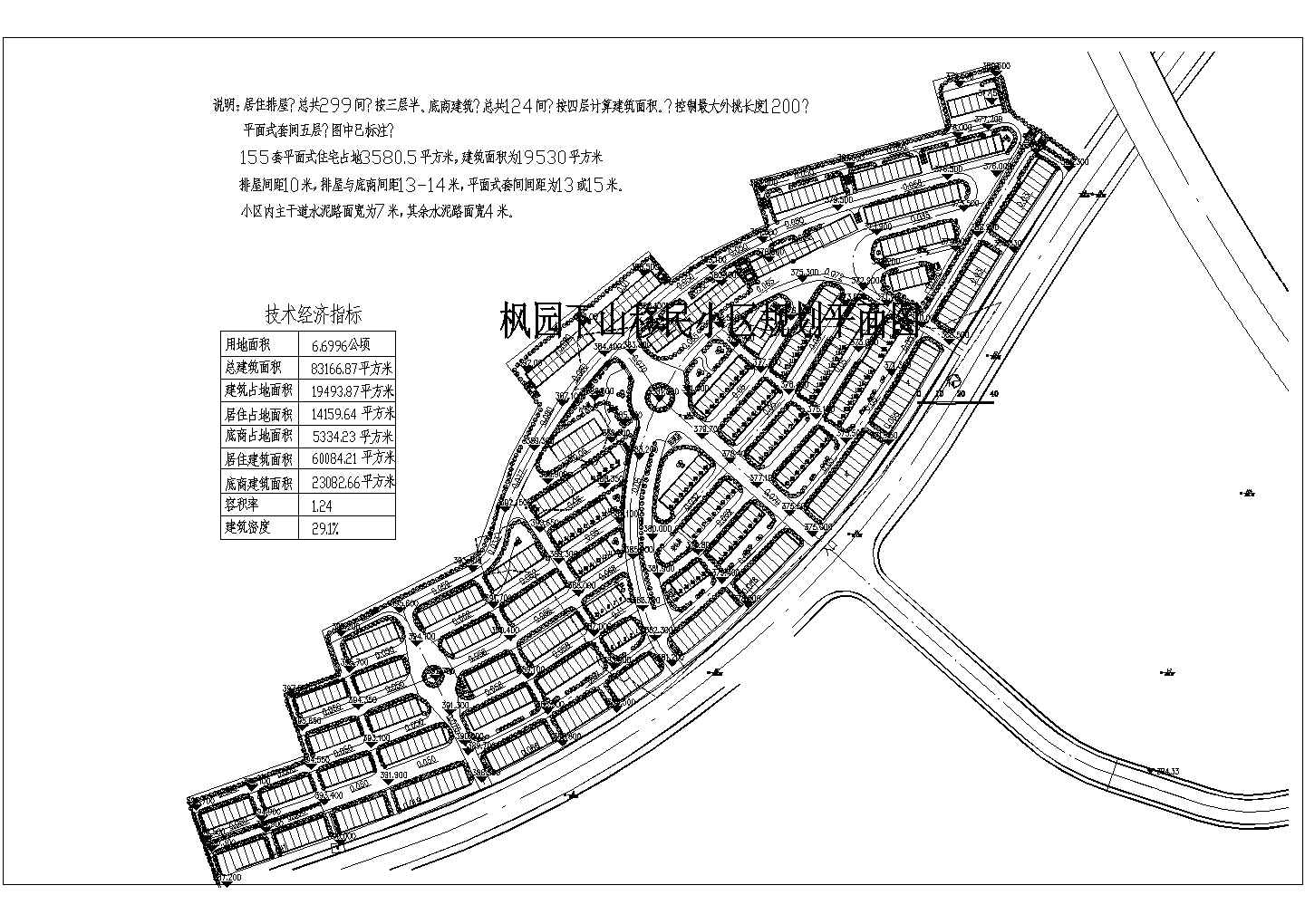 枫园下山移民小区规划方案图