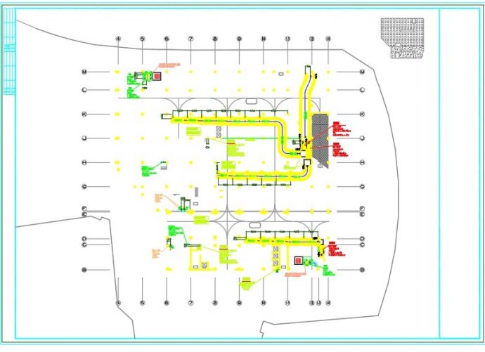 某多层物流配送中心空调通风及防排烟系统设计cad全套施工图(含设计说明)_图1