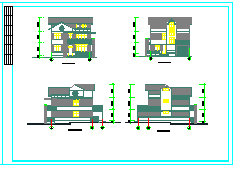 单家独院式三层别墅建筑方案设计施工全图-图二