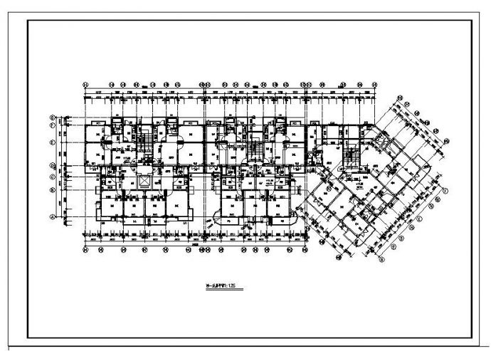 某城市多层建筑工程布置施工图CAD详图_图1