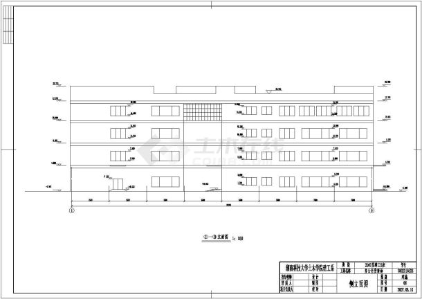 泉州市广阳路某2530平米钢混框架结构百货商场建筑结构设计CAD图纸-图一