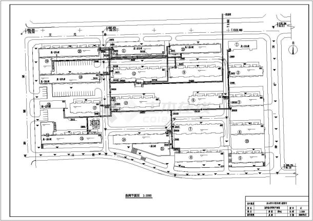 白山市某盛澜花园小区室外管网工程全套设计CAD图纸-图一