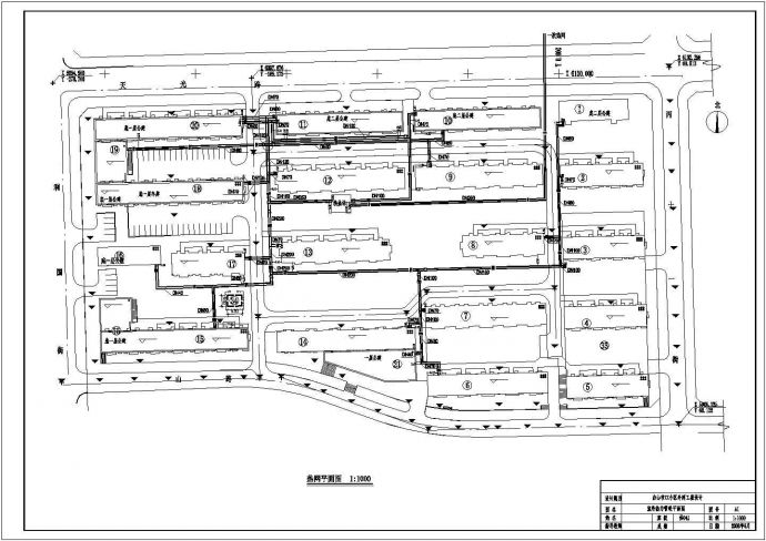 白山市某盛澜花园小区室外管网工程全套设计CAD图纸_图1
