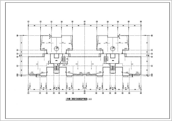 高层住宅户型CAD基础平面布置参考图_图1