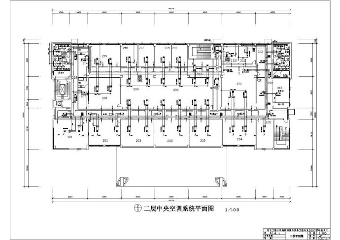 北京市昆山金利办公楼内部中央空调系统全套设计CAD图纸_图1
