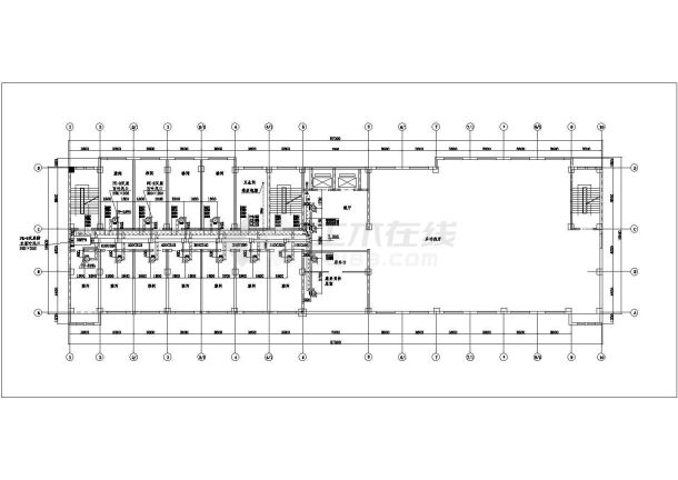 西安市灞桥区10层龙泉大酒店内部空调工程全套设计CAD图纸-图二