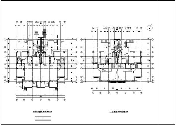 辽宁多层居住建筑给排水设计施工图（同层排水）-图一