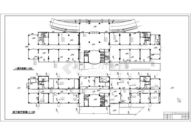 张家口市某综合医院14层住院楼给排水系统全套设计CAD图纸-图二