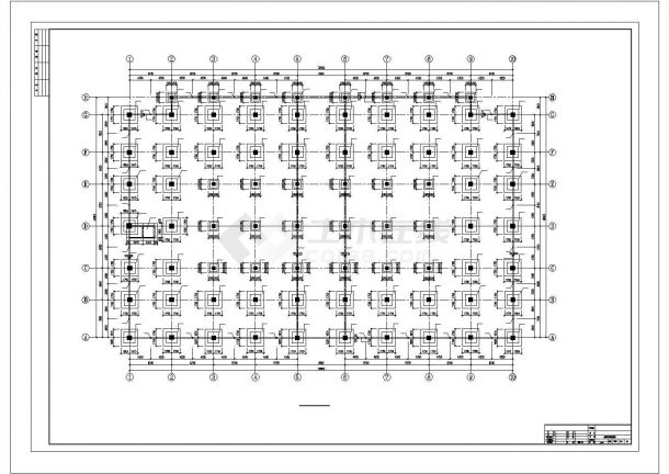 地上二层钢网架结构农贸市场建筑设计CAD施工图-图二
