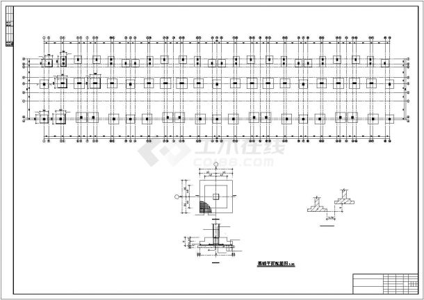 南昌市某学校4780平米六层框架结构教师家属楼建筑结构设计CAD图纸-图一