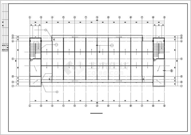 某厂五层钢筋混凝土框架食堂设计施工CAD图纸（含设计说明，共12张）-图一