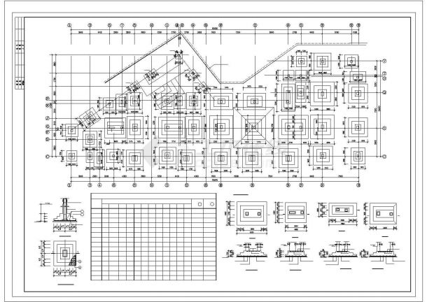 某多层框架结构干休所住宅楼（总高25.95米）设计cad全套结构施工图（含设计说明）-图一