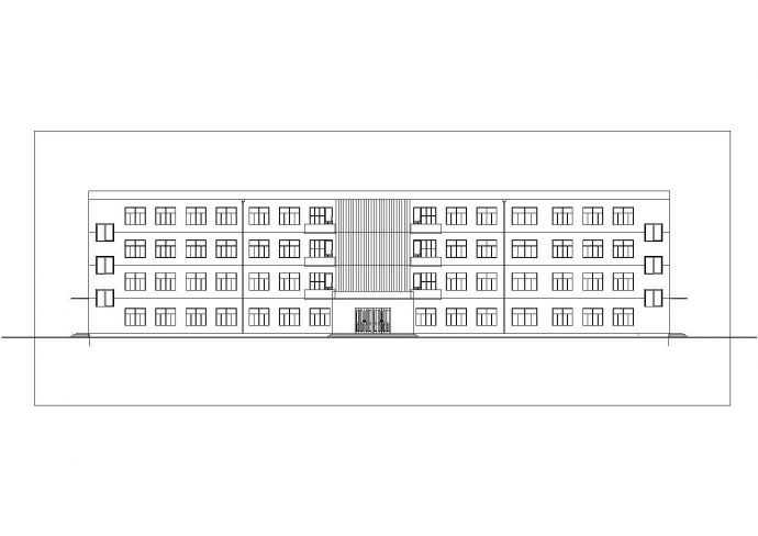 河南地区某重点大学4500平米4层框架结构办公楼建筑结构设计CAD图纸_图1