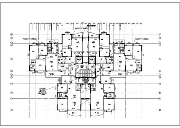 经典多层住宅小区户型设计cad建筑平面方案图大全（含户型经济指标）-图一