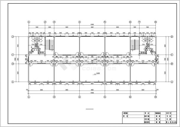 济南市某建筑公司3千平米5层框架结构商务办公楼建筑结构设计CAD图纸-图二