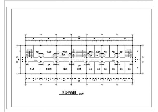 唐山市某眼科医院4千平米5层框架结构办公楼建筑结构设计CAD图纸-图一