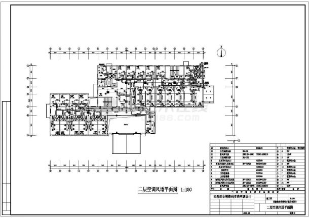 [天津]多层医院综合楼空调通风系统设计暖通施工图-图二