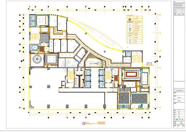 房产公司中式办公空间|CAD施工图+效果图-图一