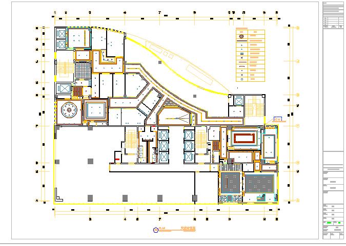 房产公司中式办公空间|CAD施工图+效果图_图1