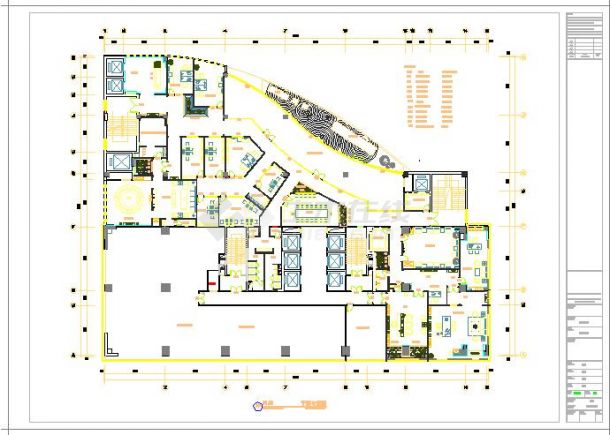 房产公司中式办公空间|CAD施工图+效果图-图二