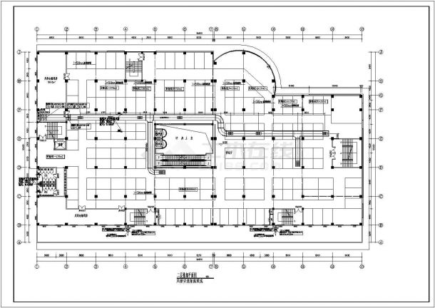 [甘肃]多层商业办公楼空调通风防排烟系统设计施工CAD图-图一