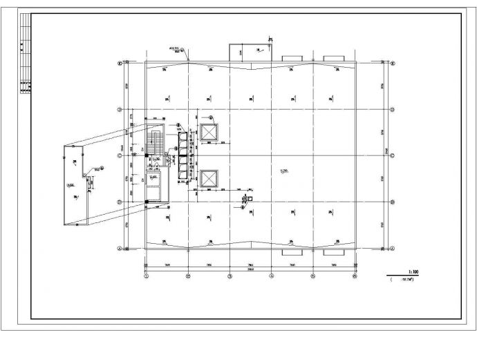 5800平米3层某大学食堂建筑设计CAD施工图_图1