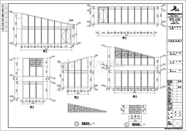 某三角形单层商业楼建筑结构设计施工CAD图纸-图二