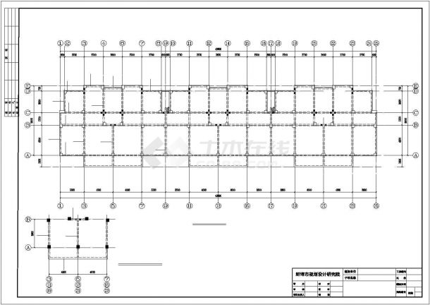 某五层框架结构小区住宅楼结构设计施工CAD图纸-图一