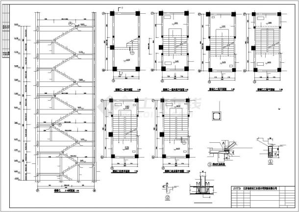 某五层框架结构医疗产业园标准厂房结构设计施工CAD图纸-图一