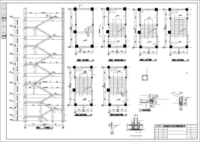 某五层框架结构医疗产业园标准厂房结构设计施工CAD图纸_图1