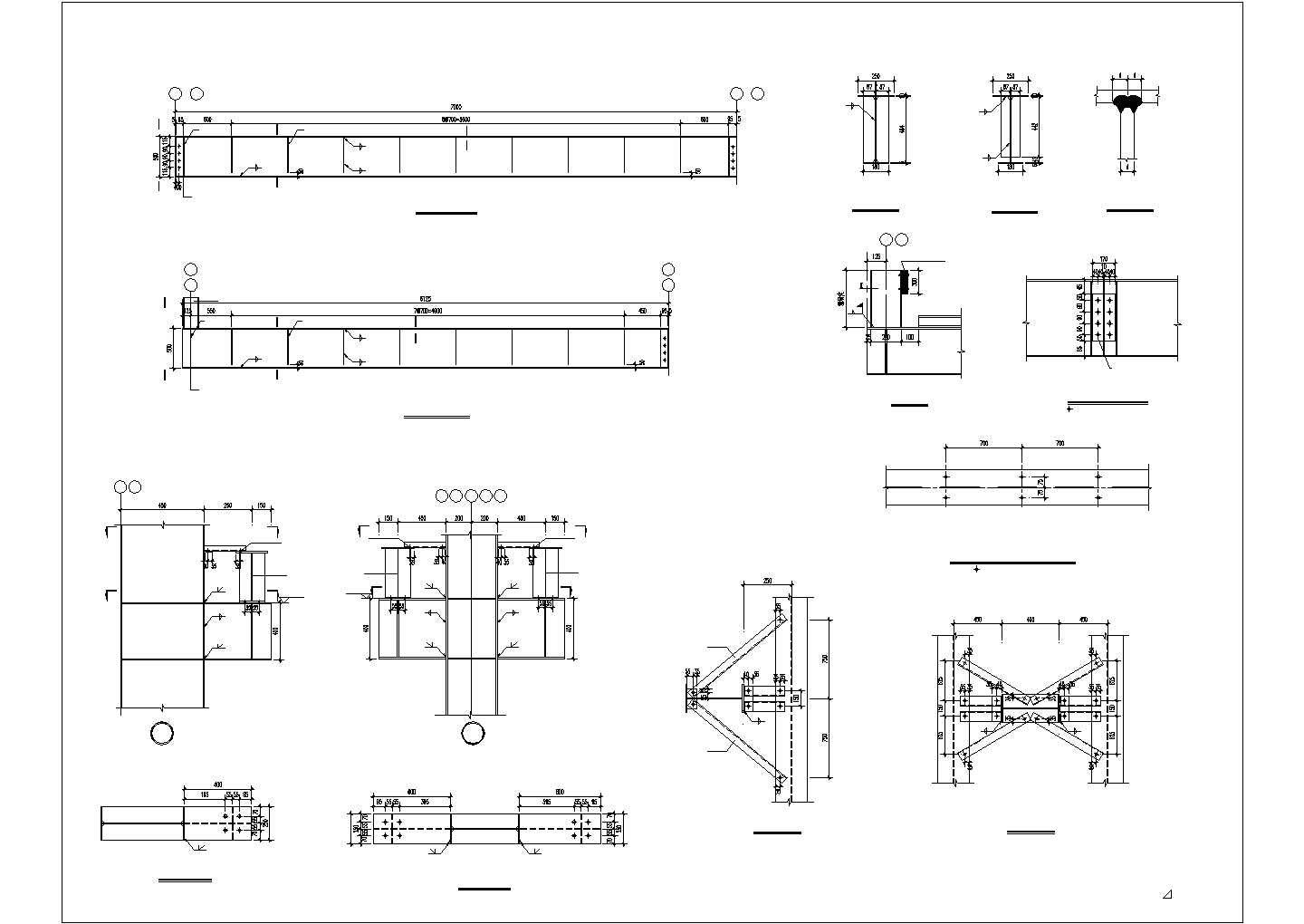 某多层框架临时办公室建筑设计施工CAD图纸