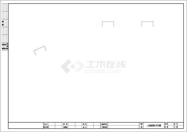 重庆江津某中学食堂给排水CAD图纸-图一