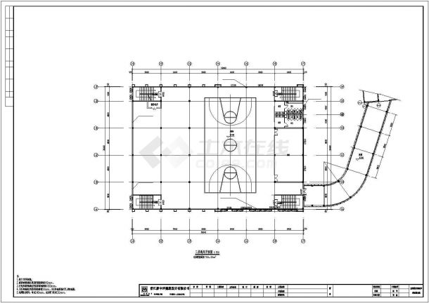 杭州某小学食堂风雨操场暖通施工图-图一