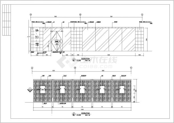 辽源市某茶楼装修布置施工设计CAD图-图二