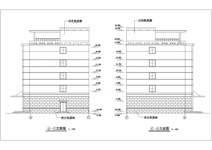 南通市某仪表制造厂3150平米5层框架结构办公楼建筑结构设计CAD图纸_图1