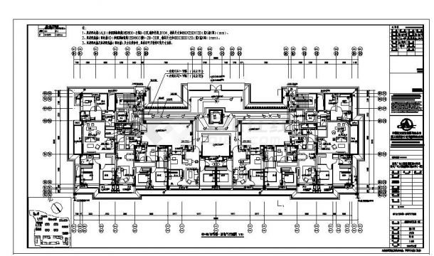 贵州广电园区高层办公楼电气施工图CAD规划详图-图一